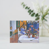 Larsson - Binnenshuis met een Cactus Briefkaart (Staand voorkant)