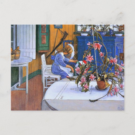 Larsson - Binnenshuis met een Cactus Briefkaart (Voorkant)