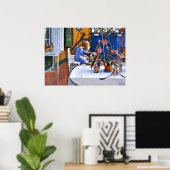 Larsson: Binnenshuis met een Cactus Poster (Thuiskantoor)