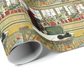 Larsson, bloemen op het raam cadeaupapier (Rol Hoek)