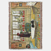 Larsson, bloemen op het raam deken (Voorkant Verticaal)