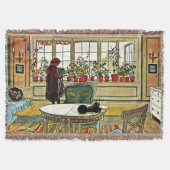 Larsson, bloemen op het raam deken (Voorkant)