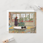 Larsson: Bloemen op het scherm Kaart (Voorkant / Achterkant in situ)