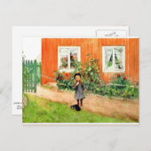 Larsson - Brita met een kat en een sandwich Briefkaart (Voorkant / Achterkant)