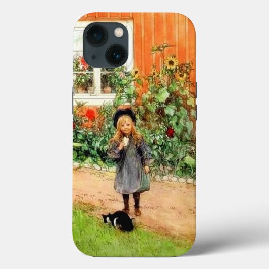 Larsson - Brita met een kat en een sandwich, Case-Mate iPhone Case (Achterkant)