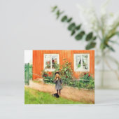 Larsson - Brita met een kat en een sandwich Kaart (Staand voorkant)