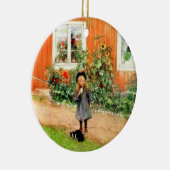 Larsson - Brita met een kat en een sandwich Keramisch Ornament (Rechts)