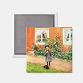 Larsson - Brita met een kat en een sandwich Magneet (Voorkant / Achterkant)