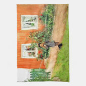 Larsson - Brita met een kat en een sandwich Theedoek (Verticaal)