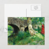 Larsson - Brug in Grez Briefkaart (Voorkant / Achterkant)