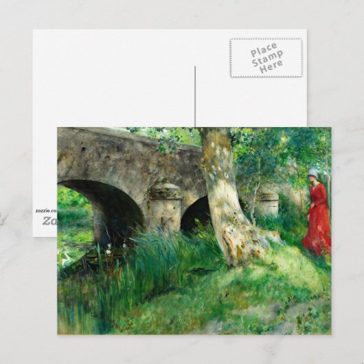 Larsson - Brug in Grez Briefkaart (Voorkant / Achterkant)