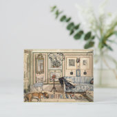 Larsson - Cozy Corner, 1894, kunstwerk Briefkaart (Staand voorkant)