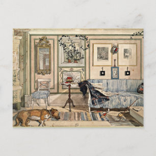 Larsson - Cozy Corner, 1894, kunstwerk Briefkaart