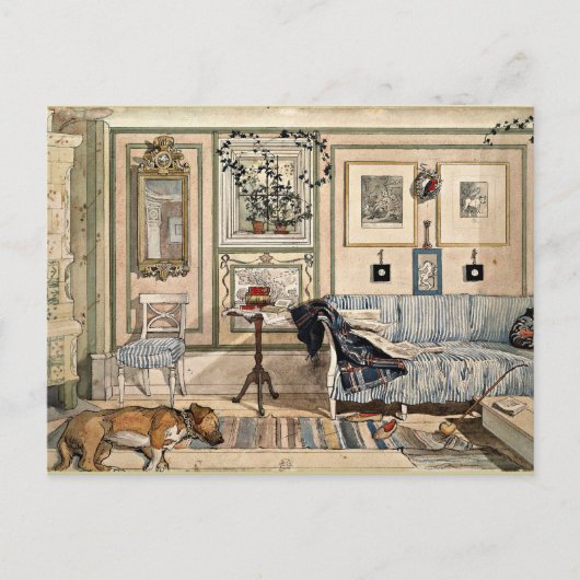 Larsson - Cozy Corner, 1894, kunstwerk Briefkaart (Voorkant)