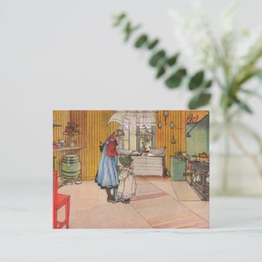 Larsson: De keuken, kunst Briefkaart (Staand voorkant)