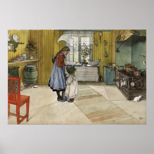 Larsson - De keuken (van een huis) Poster (Voorkant)