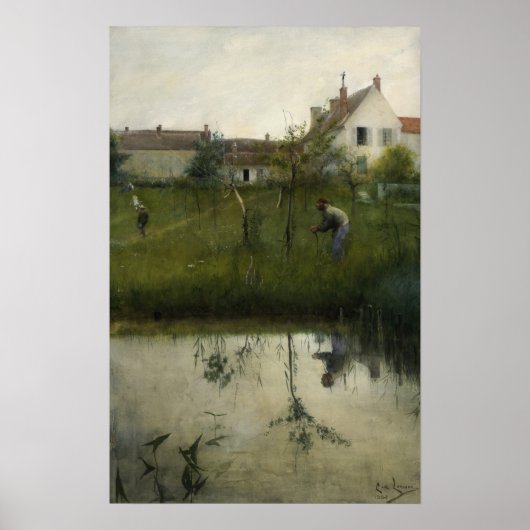 Larsson - De Oude Man En De Boomgaard Poster (Voorkant)
