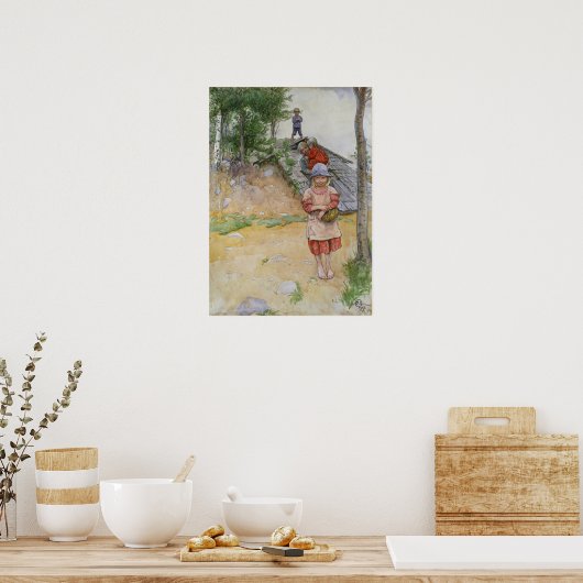 Larsson - door de kelder poster (Keuken)