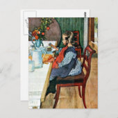 Larsson: Een laat riser's ontbijt Briefkaart (Voorkant / Achterkant)