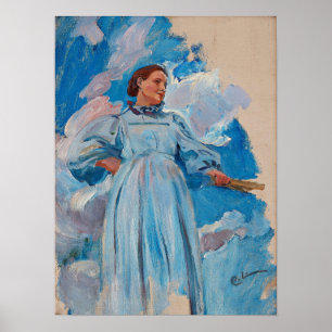 Larsson - Figuur van een vrouw en lucht Poster