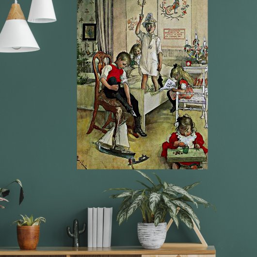Larsson - Kerstmorgen Poster (Woonkamer 1)