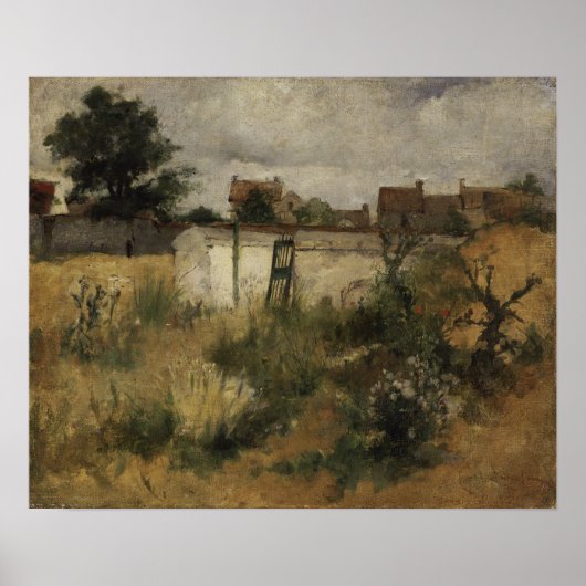 Larsson - Landschapsstudie vanuit Barbizon 1919 Poster (Voorkant)