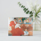 Larsson - mevrouw Dora Lamm en haar twee zons, Briefkaart (Staand voorkant)