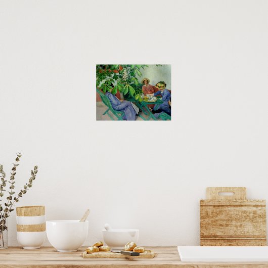 Larsson - onder de kastanjeboom poster (Keuken)