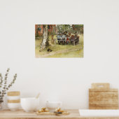 Larsson - Ontbijt onder de grote berk Poster (Keuken)