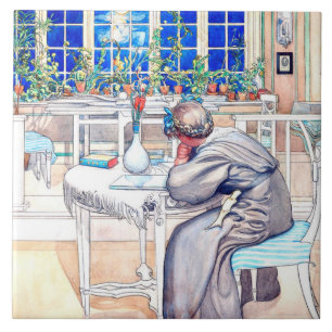 Larsson - Op de Eve van de reis naar Engeland Tegeltje