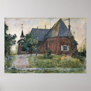 Larsson - Oude Sundborn Kerk (Uit Een Thuis) Poster