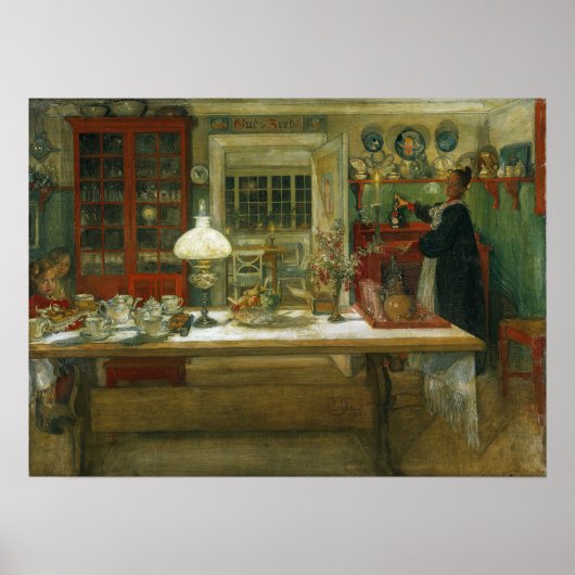 Larsson - Voorbereidingen voor een wedstrijd 1896 Poster (Voorkant)