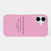 L'art de la Simplicité Blush iPhone 16 Hoesje (Achterkant horizontaal)