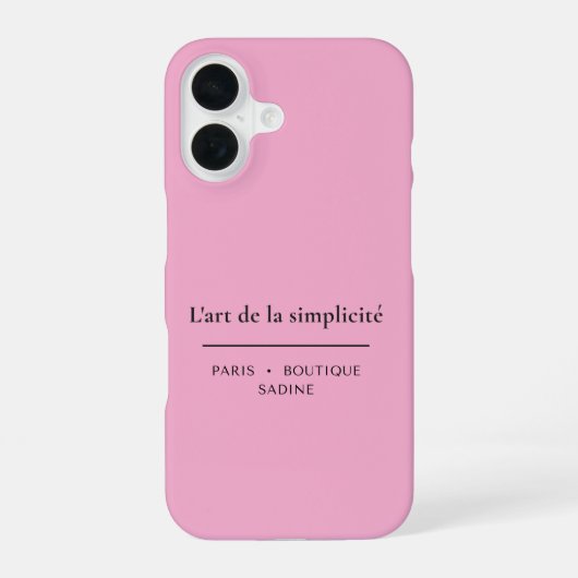 L'art de la Simplicité Blush iPhone 16 Hoesje (Achterkant)