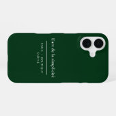 L'art de la Simplicité Deep Forest Gre iPhone Hoes 16 Hoesje (Achterkant horizontaal)