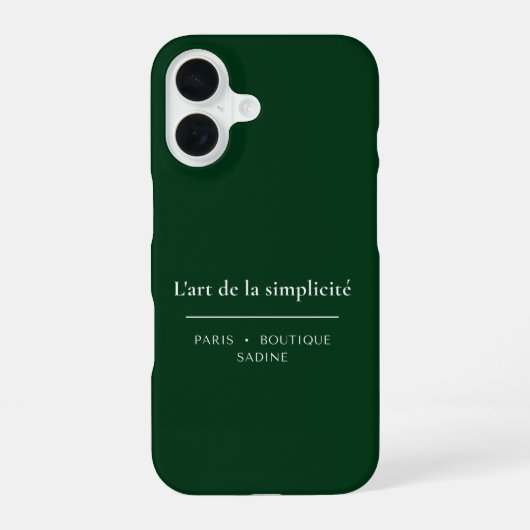 L'art de la Simplicité Deep Forest Gre iPhone Hoes 16 Hoesje (Achterkant)