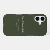 L'art de la Simplicité groene iPhone hoes 16 Hoesje (Achterkant horizontaal)