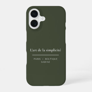 L'art de la Simplicité groene iPhone hoes 16 Hoesje