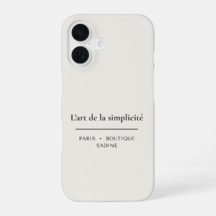 L'art de la Simplicité Ivory iPhone Hoesje iPhone 16 Hoesje