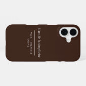 L'art de la Simplicité Rich Espresso iPhone Hoesje iPhone 16 Hoesje (Achterkant horizontaal)