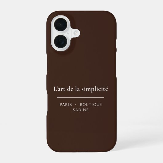 L'art de la Simplicité Rich Espresso iPhone Hoesje iPhone 16 Hoesje (Achterkant)