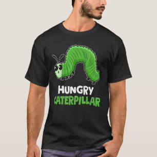Larve Kruipt Mot Vlinder Bijen Bug Hongerige Rups T-shirt