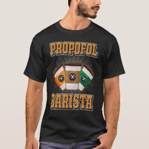 Laryngoscoop en intensieve zorg anesthesie Barista T-shirt