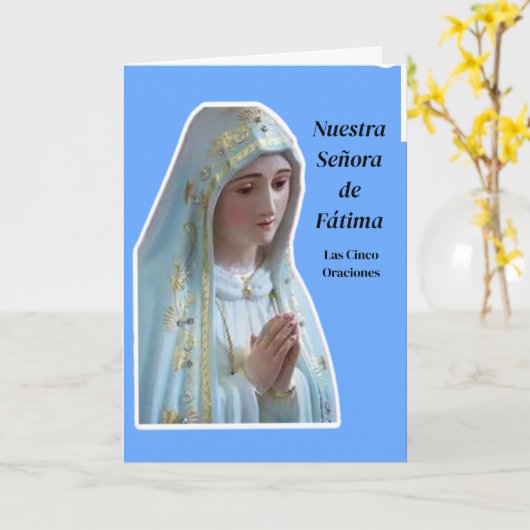 Las 5 oraciones reveladas por la Virgen de Fátima Kaart (Gele Bloem)