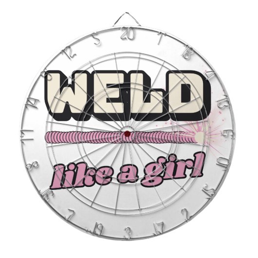 Las als een meisje — Dartbord (Voorkant)