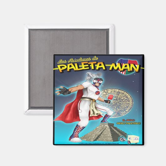 Las Aventuras de Paleta Man Magnet (Voorkant / Achterkant)