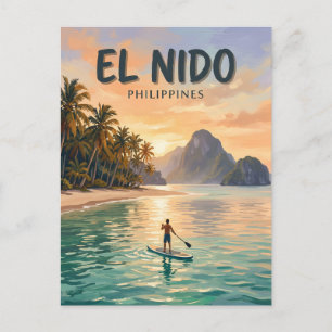 Las Cabanas Beach, El Nido Filipijnen Briefkaart