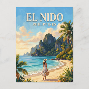 Las Cabanas Beach, El Nido Filipijnen Briefkaart