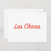 Las Chicas Sassy Slogan Quote Art Briefkaart (Voorkant / Achterkant)