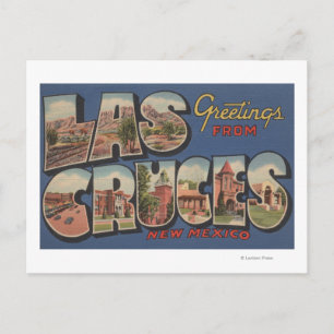 Las Cruces, New Mexico - Grote Letter-scènes Briefkaart